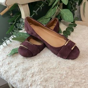Coach suede flats size 6.5 plum color